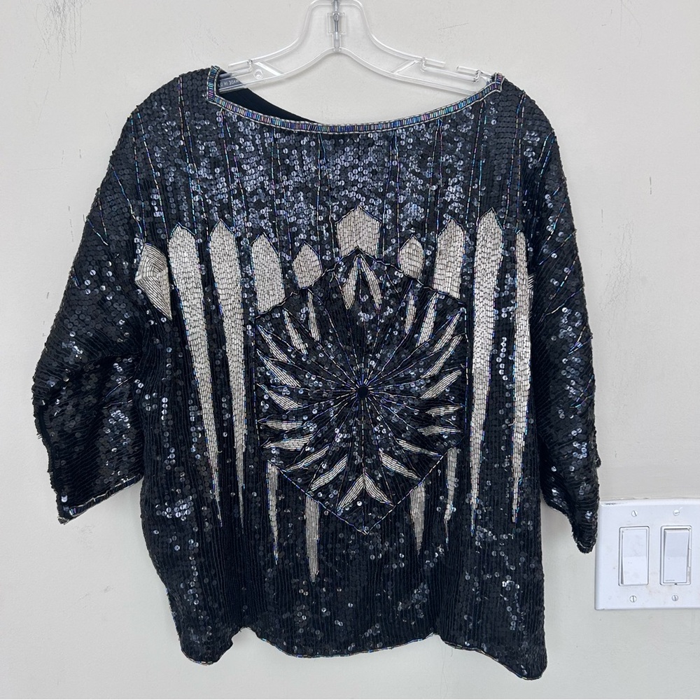 Vintage 70s/80s Sequin Embellished multicolor Women's Top size L